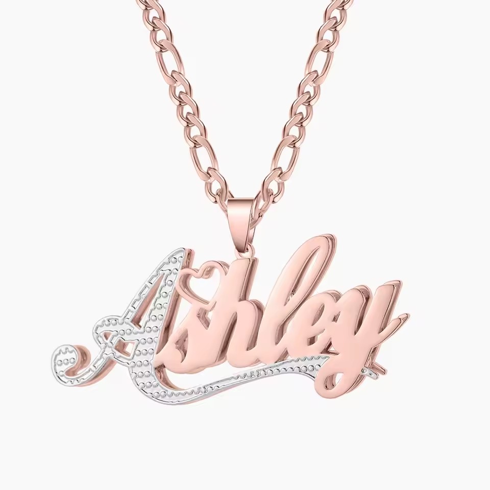 Layered Necklace Set - Collier Double couche personnalisé plaqué or