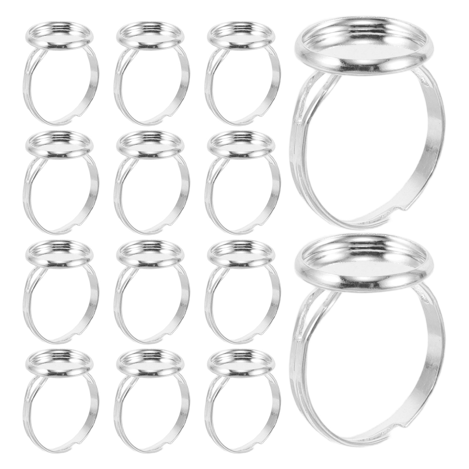 Ring Set Adjustable - 60 Pièces Bases de Bagues Ajustables,