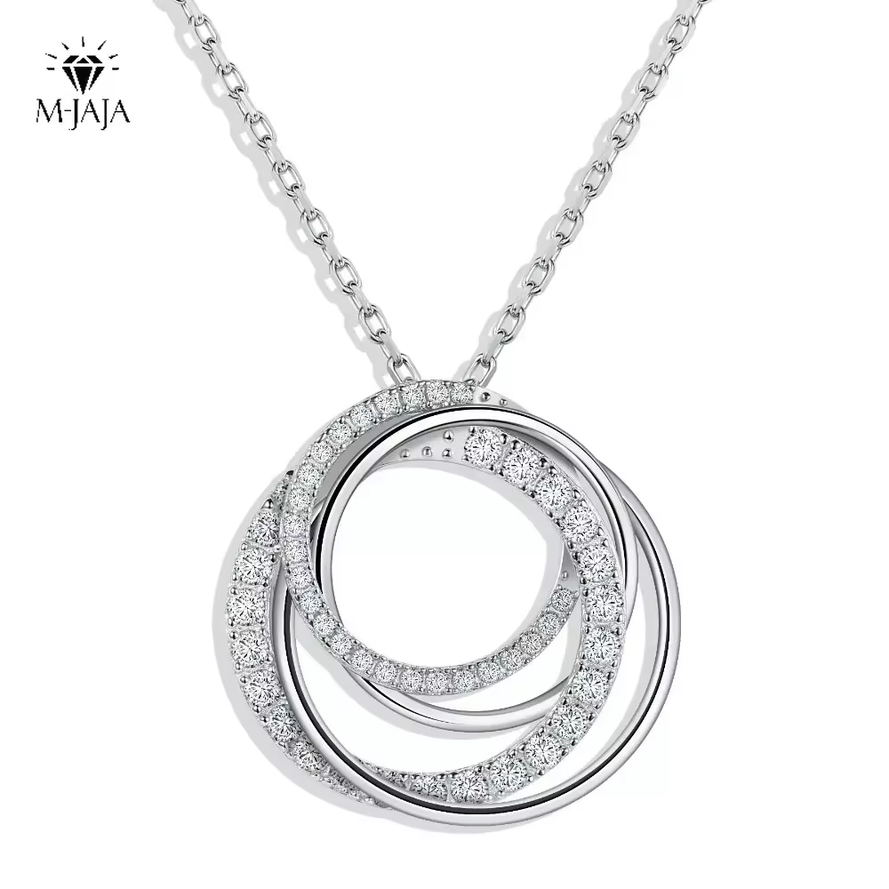 Layered Necklace Set - M-JAJA Moissanite pendentif collier pour femmes