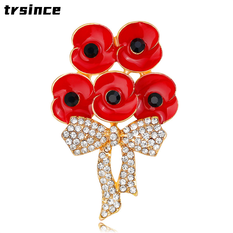 Broche de coquelicot rouge éma - Women'S Accessories Uk avis et prix