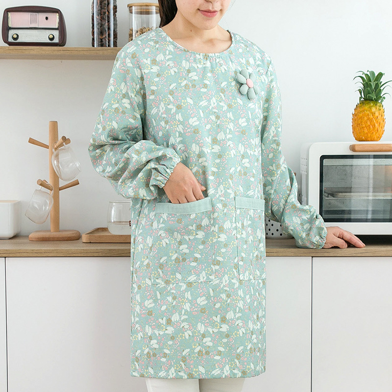 Tablier en coton à manches lon - Women Kitchen Accessories avis et prix
