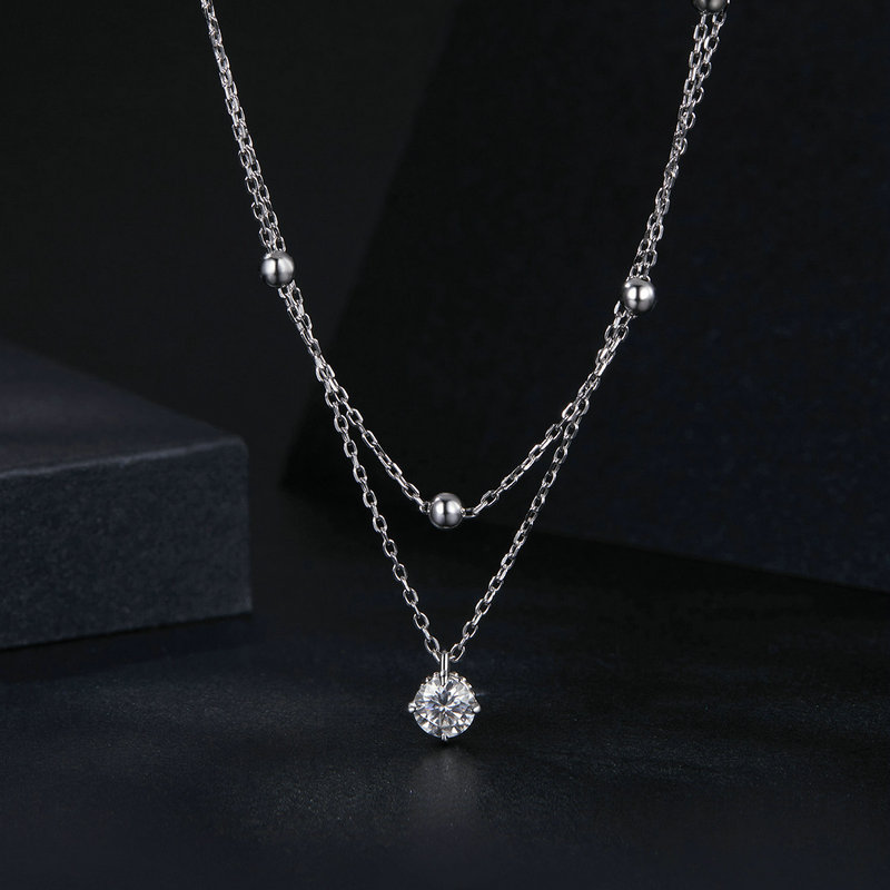 Bamoer U – collier en Moissani - Layered Necklace Set avis et prix